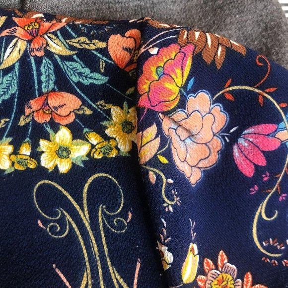 I. Madeline Midi Dress Small Long Sleeve Floral - Picture 9 of 11